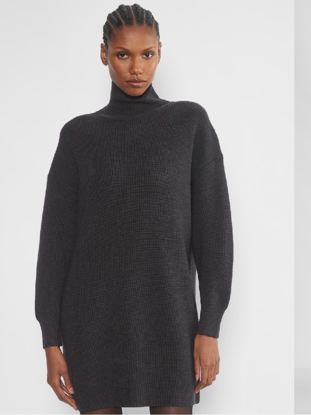 Aritzia Babaton Turtleneck Sweater Dress - Brown - Size Small
